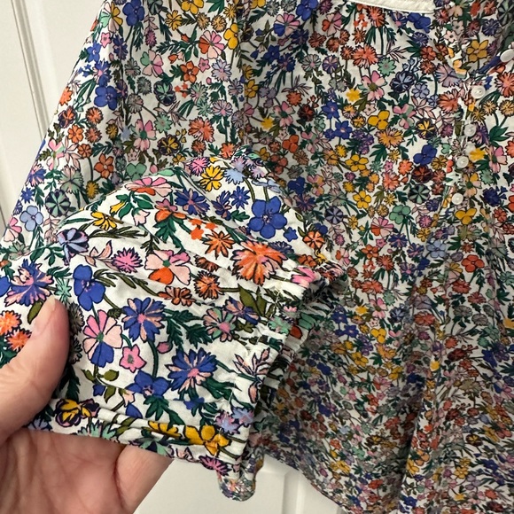 Talbots Buoyant Ditsy Popover Blouse SIZE-Large - Picture 6 of 7